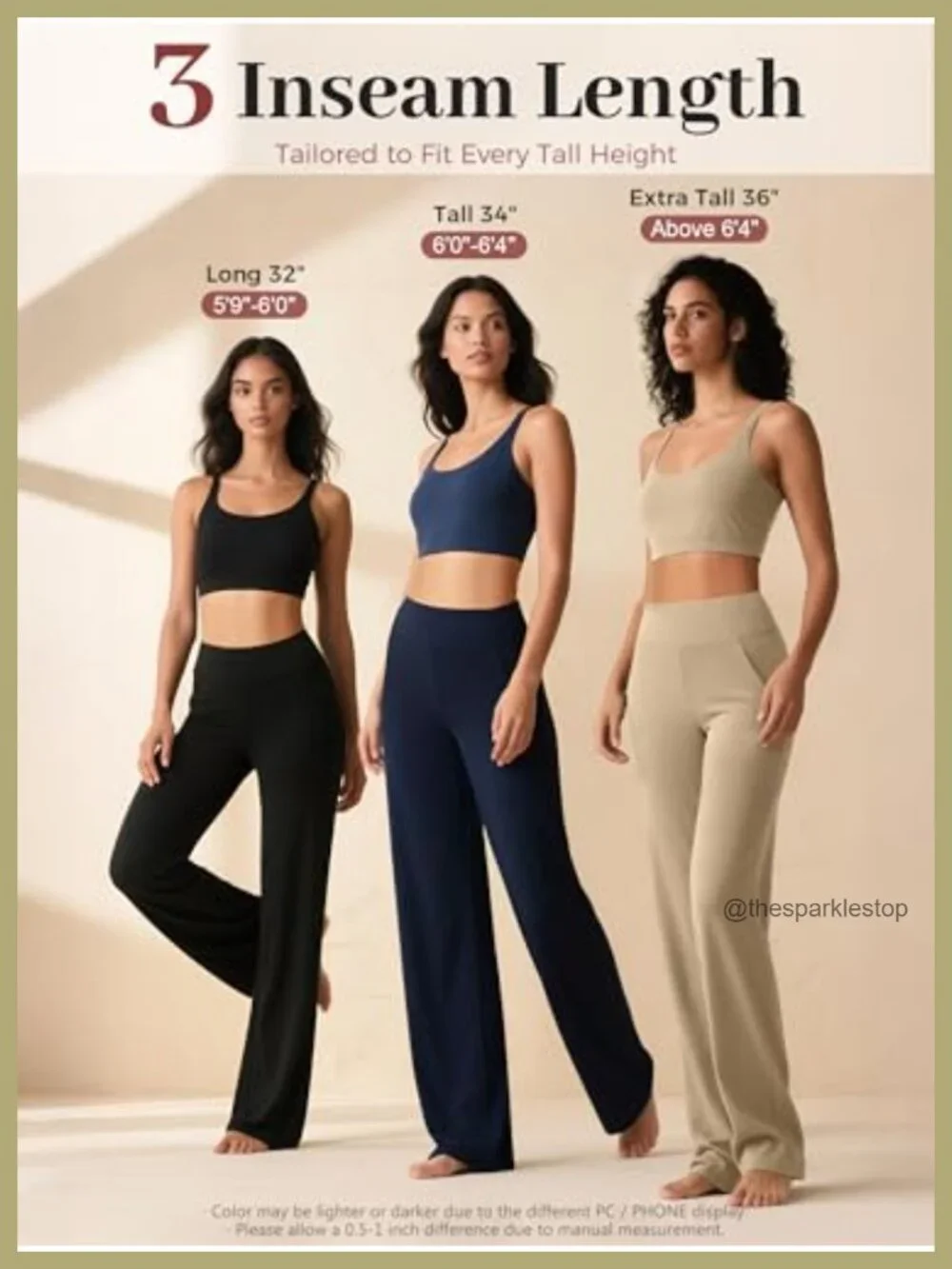 Wide Leg Yoga Pants with Pockets, High Waist, Stretch Nylon Blend, Extra Long